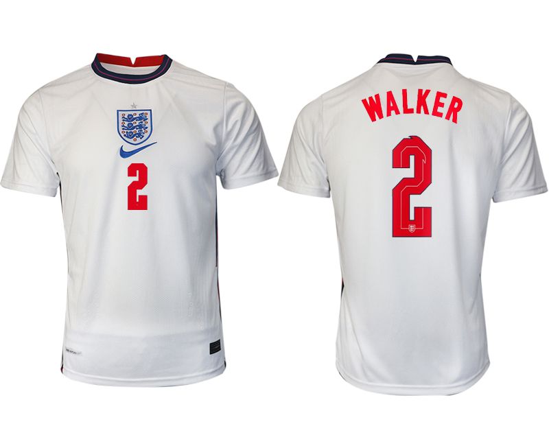 Men 2020-2021 European Cup England home aaa version white #2 Nike Soccer Jersey